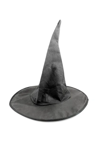 Klobouk čarodějnice černá tkanina pro halloween — Stock fotografie