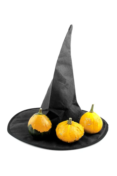 Чорний тканинний капелюх для Хеллоуїна — стокове фото
