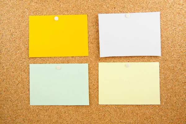 stock image Memobord with empty colored post-it