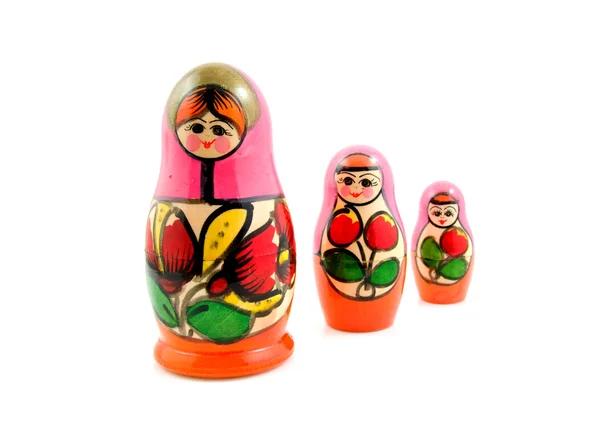 Wooden Russia matryoshka dolls — Stock Photo, Image