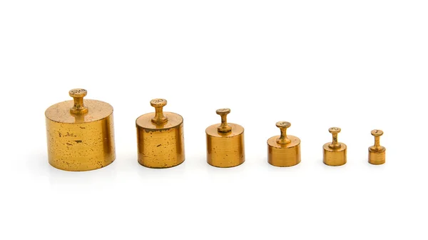 Pequenos pesos de cobre — Fotografia de Stock