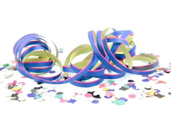 Blue pink colored party streamer — Stock Photo, Image