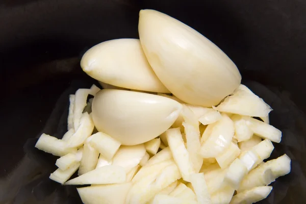 Garlic in closeup — Stock Photo, Image