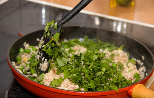 Preparación de risotto — Foto de Stock