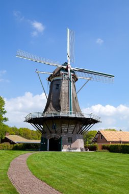 Dutch windmill near village Appel clipart