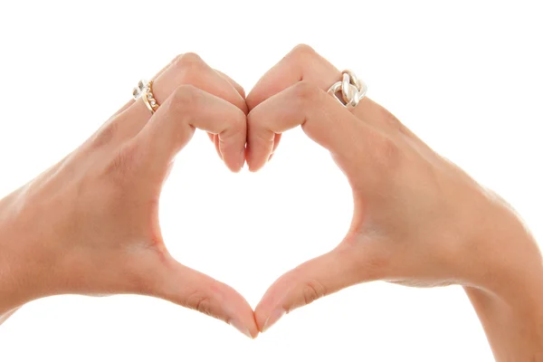 Kéz a szív alakú — Stock Fotó