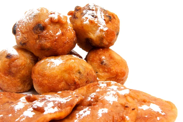 Nederländska donut kallas även oliebollen — Stockfoto