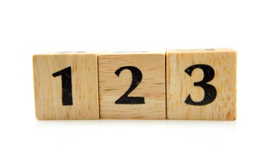 tahta bloklar numaraları 1 2 3