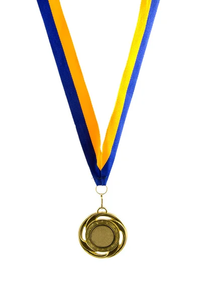 Hanging golden medal — Stock Photo, Image