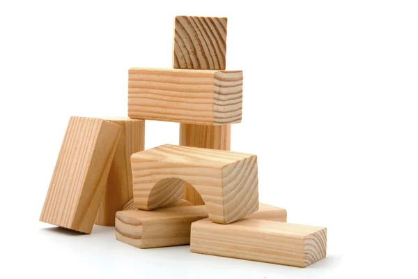 木製のビルディング ブロック — ストック写真