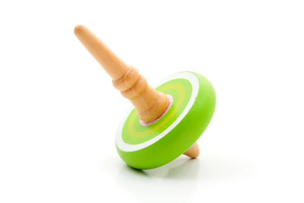 Green spinning top — Stock Photo, Image
