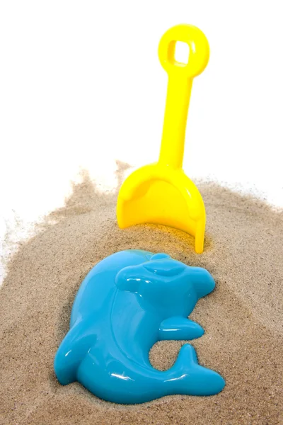 Пластиковые игрушки для пляжа — стоковое фото