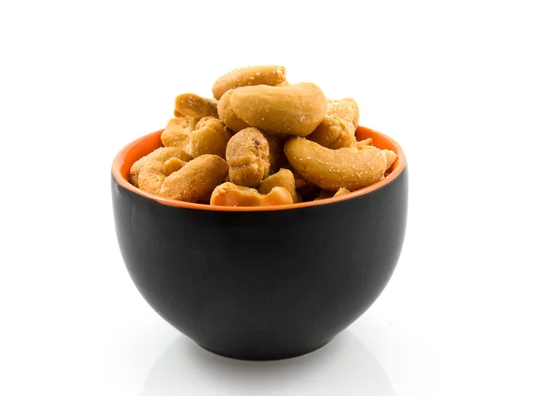 Skål med cashewnötter — Stockfoto