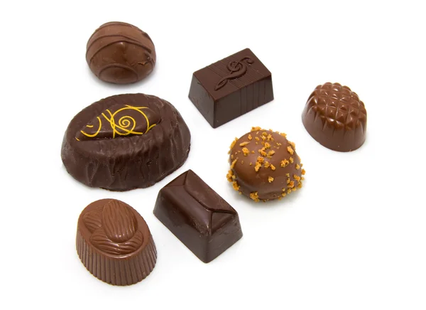 Sabrosos bombones de chocolate —  Fotos de Stock