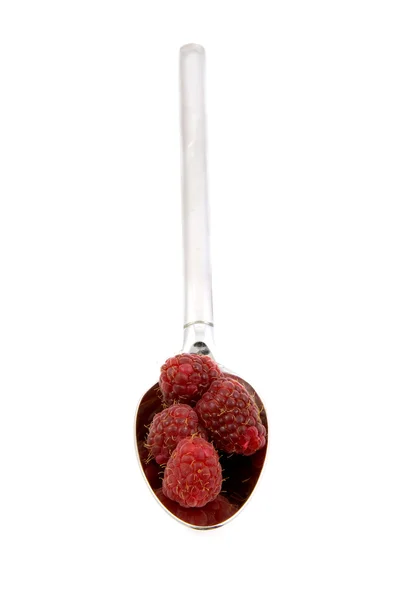 stock image Raspberries on spoon