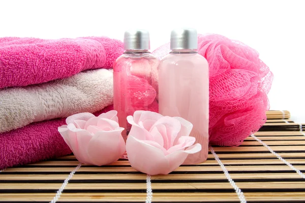 Pink colored bath accessory — Stock Photo, Image