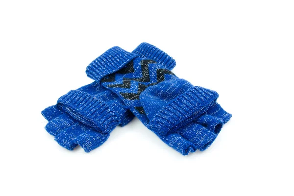 Coppia di guanti blu senza dita — Foto Stock