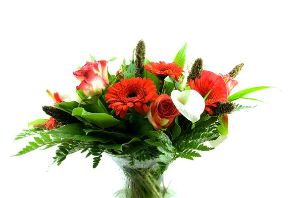 유리 vas에 꽃의 꽃다발 — 스톡 사진