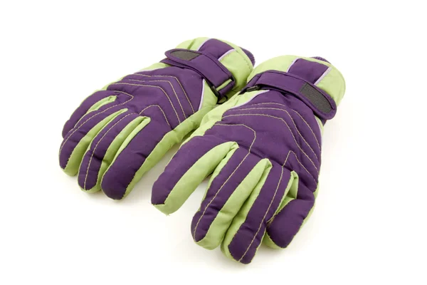 Coppia di guanti da sci colorati — Foto Stock