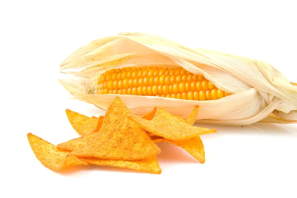 stock image Tortilla chips with mais corn