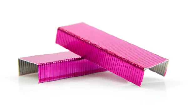 Pink staples — Stock Photo, Image