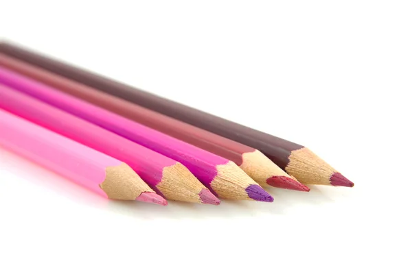 Roze en paarse potloden — Stockfoto