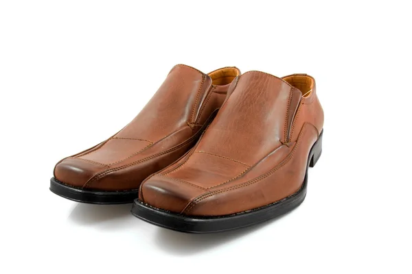 Par de sapatos de negócios masculinos castanhos — Fotografia de Stock