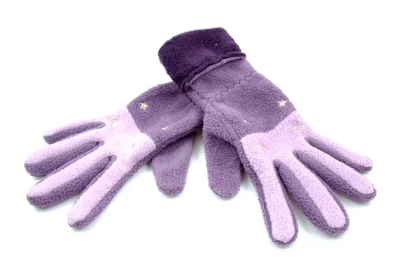 Coppia di guanti viola — Foto Stock