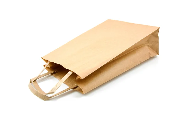 Κενό χαρτί τσάντα για ψώνια — Φωτογραφία Αρχείου