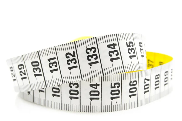 White measure tape in closeup — Stock Photo, Image