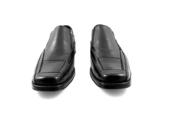 Buty czarny błyszczący mężczyzn — Zdjęcie stockowe