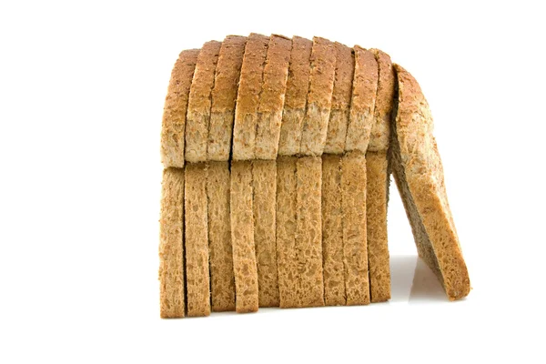 Pão em pé fatias — Fotografia de Stock