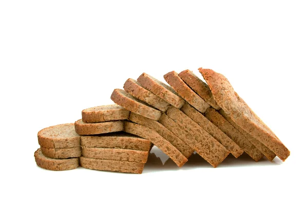 Стоя ломтики хлеба — стоковое фото