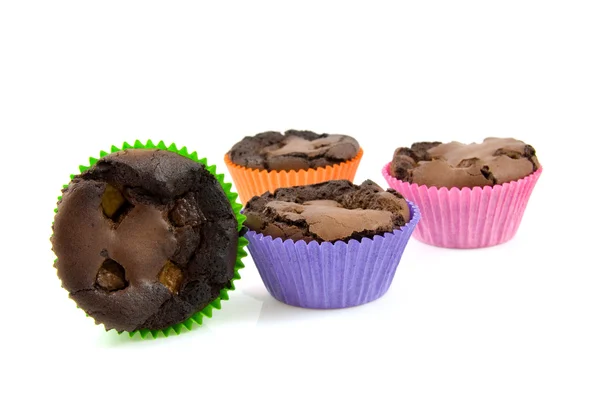 Huis gebakken brownie cupcakes — Stockfoto
