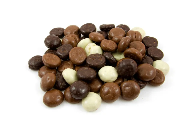 Chocolade gingernuts, pepernoten, over witte rug — Stockfoto