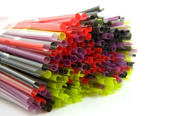 Colorful straws in closeup — Stock Photo, Image