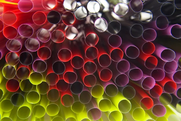 Colorful straws in closeup — Stock Photo, Image