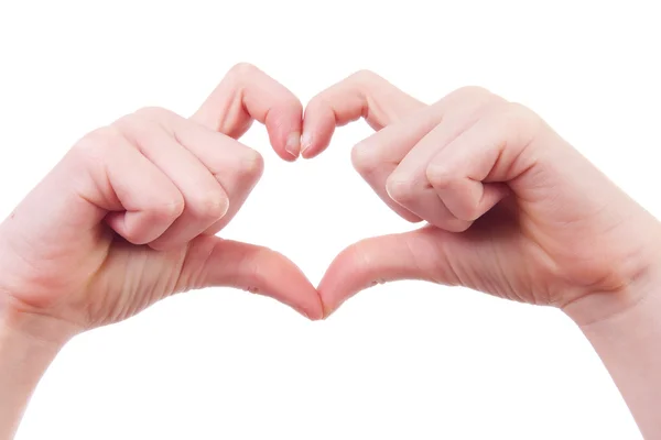 Hands in shape of hearts — Stock Photo, Image