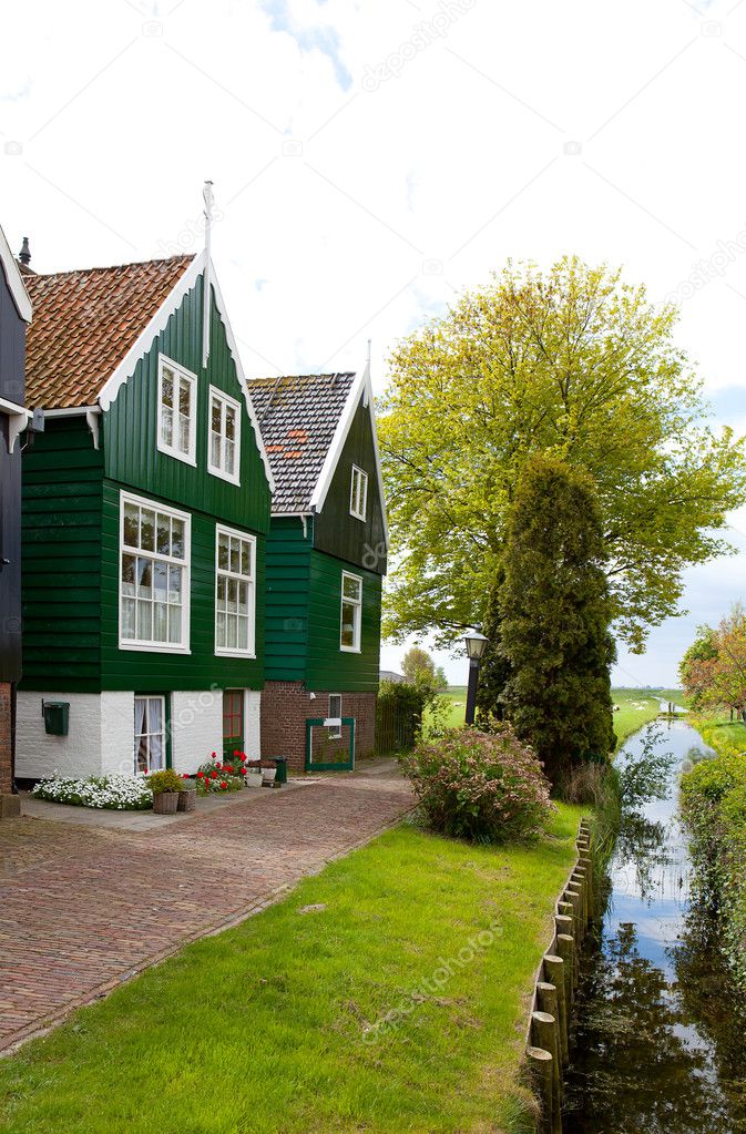 Typical Dutch houses in Marken