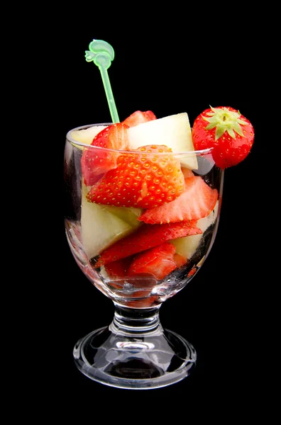 Fruit cocktail in glass — Stock Photo, Image