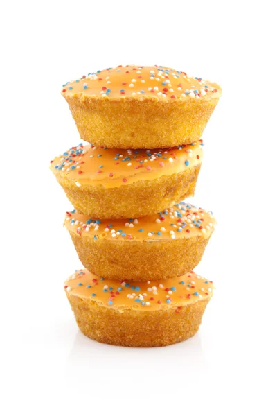 Yığın turuncu kek kurabiye — Stok fotoğraf