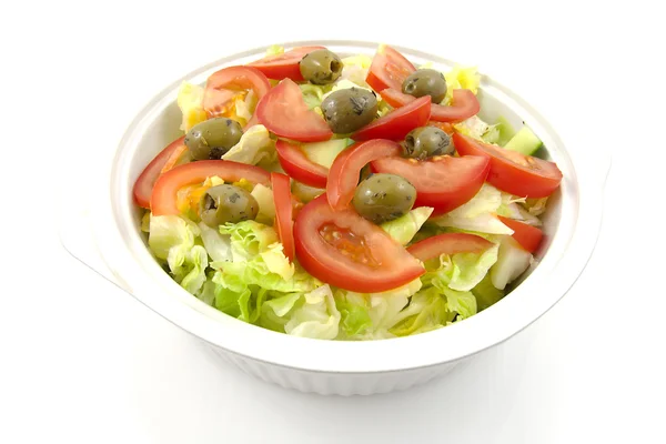 Ciotola con insalata fresca — Foto Stock