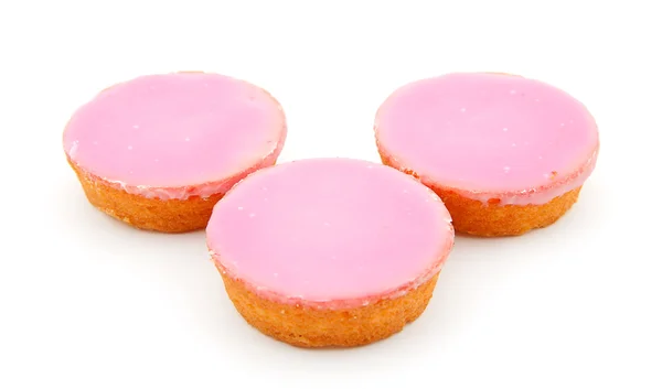 Pink glazed cookies — Stock Photo, Image