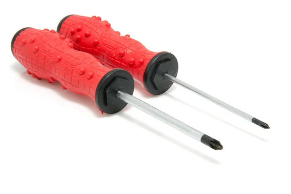 Two red screwdrivers — Stock Photo, Image
