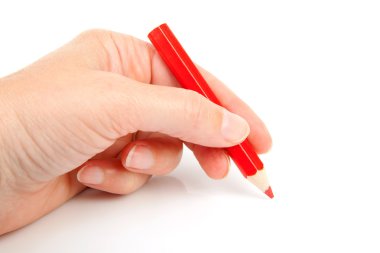 Kırmızı kalemle el