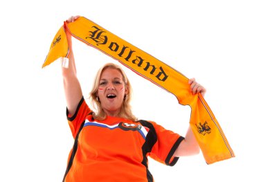 Dutch soccer supporter clipart