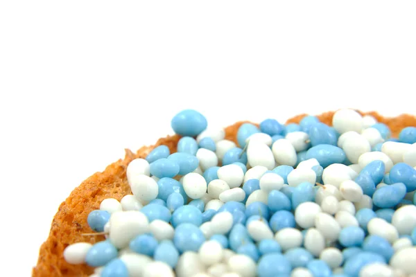 Fette biscottate con topi blu e bianchi — Foto Stock