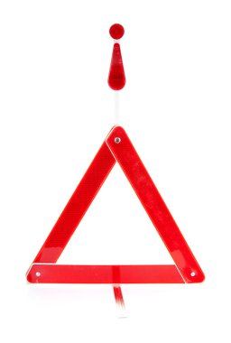 Reflective road hazard warning triangle clipart