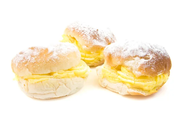 Three delicious cream sandwiches — Stock Photo, Image
