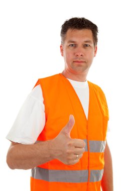 Man in safety vest clipart